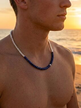 Altius Lapis Lazuli & Hematite Necklace - 18 inches